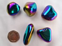 Flame Aura (Titanium) Quartz - AA grade: tumbled stones