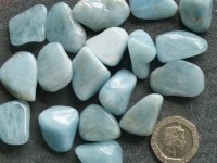 (image for) Aquamarine - Blue: tumbled stones
