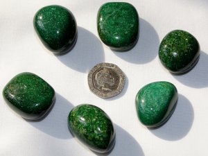 Fuchsite: tumbled stones
