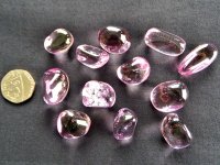 Rose Aura Quartz - AA grade: tumbled stones (small)