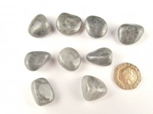 Lunar Quartz: tumbled stones
