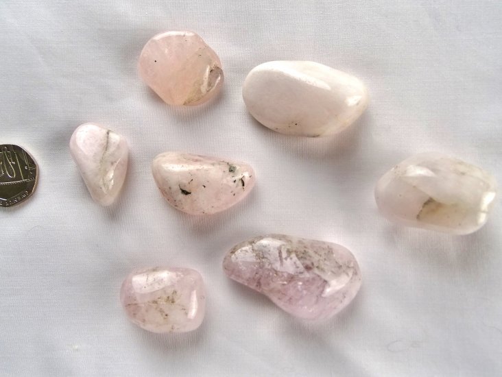 (image for) Morganite - B grade: tumbled stones (xlarge) - Click Image to Close