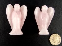 Rose Quartz: Angel carvings