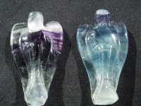 (image for) Fluorite - Banded: Angel carvings (medium)