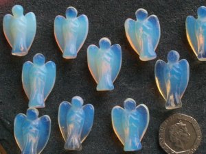 Opalite: Angel carvings (small)