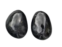 Tourmaline - Black: polished pieces (pair) (Madagascar) (image for) Tourmaline - Black: polished pieces (pair) (Madagascar)