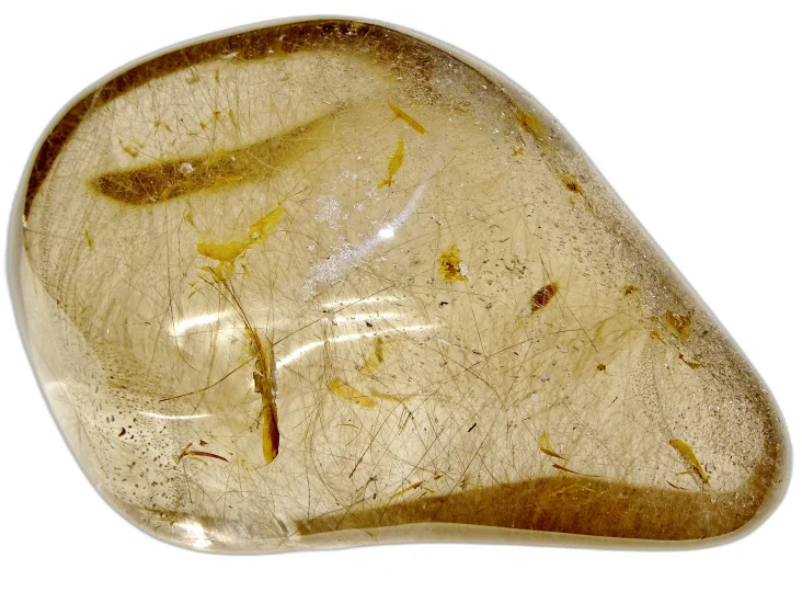 (image for) Rutilated Smoky Quartz: polished pebble (Madagascar)