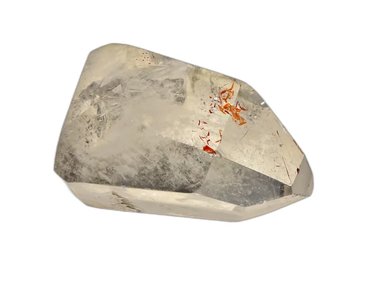 (image for) Clear / Fire Quartz: polished point - Included (Madagascar)