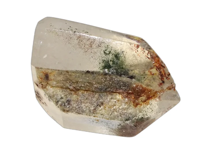 (image for) Clear / Fire Quartz: polished point - Phantom (Madagascar)