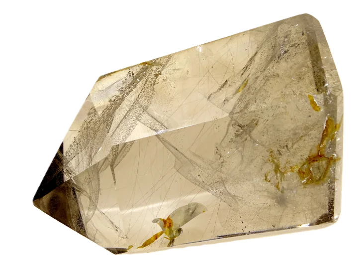 (image for) Rutilated Smoky Quartz: polished point (Madagascar)