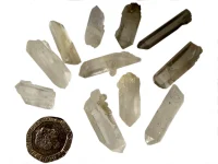 (image for) Clear / Smoky Quartz: crystals - bag of 11