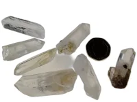 (image for) Clear / Smoky Quartz: crystals - bag of 11