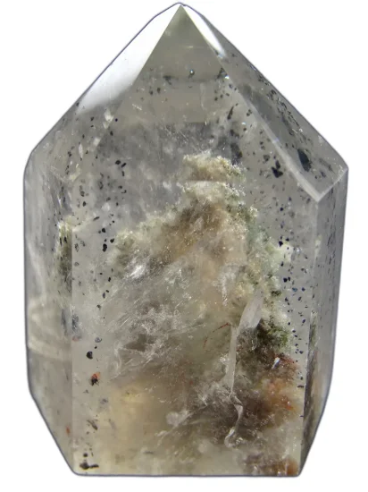 (image for) Clear / Fire Quartz: polished point - Phantom (Madagascar)