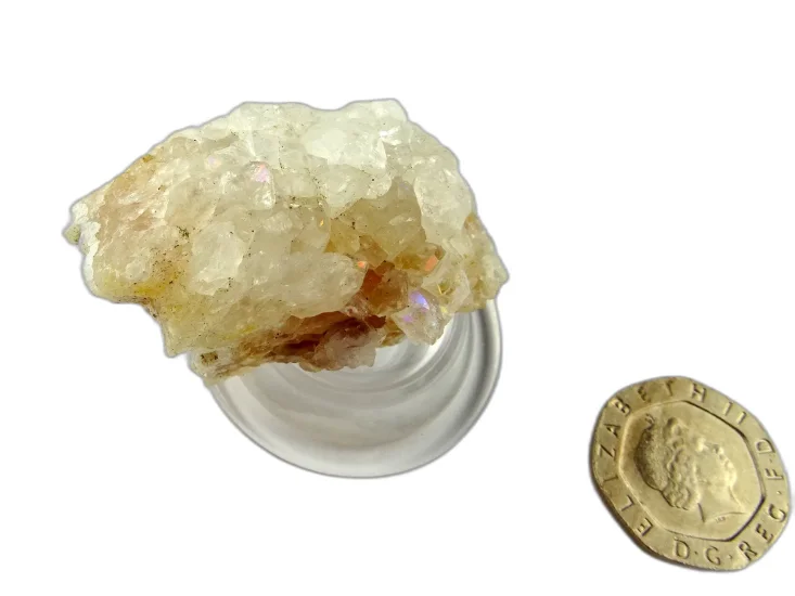 (image for) Ananda Quartz (Anandalite): crystal cluster (India)