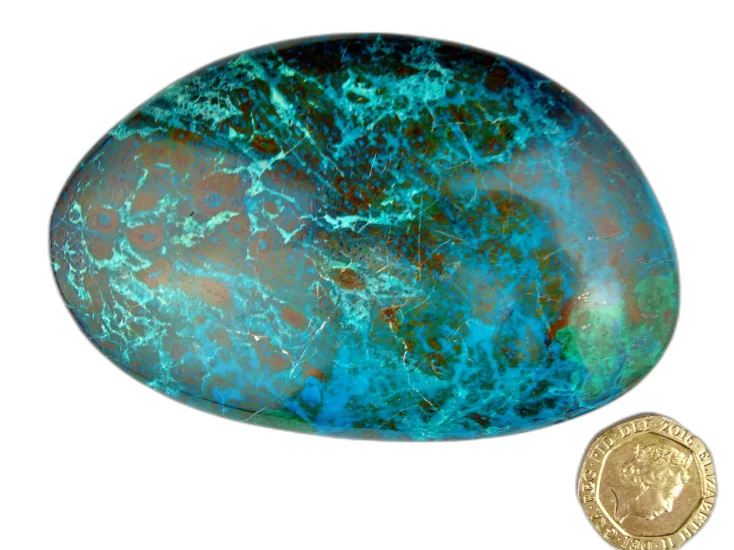 (image for) Chrysocolla Mix - A grade: polished pebble (Peru)