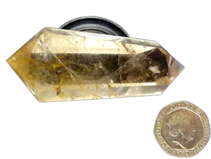 (image for) Rutilated Smoky Quartz: polished point - DT (Madagascar)