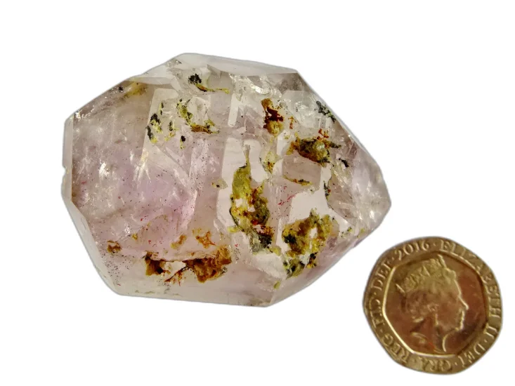 (image for) Fire / Clear Quartz / Amethyst: polished point - Elestial