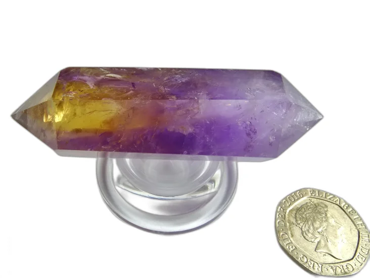 (image for) Ametrine: polished point - DT Phantom (Bolivia)