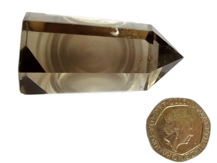 (image for) Smoky Quartz: polished point - Phantom (Brazil)