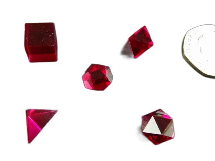 (image for) Siberian Ruby: 5 piece set of Platonic Solids