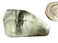 (image for) Clear Quartz: polished point - Silver Included