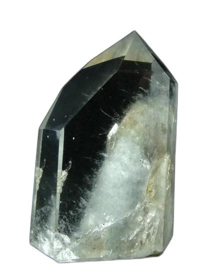 (image for) Blue Quartz: polished point - with Riebeckite