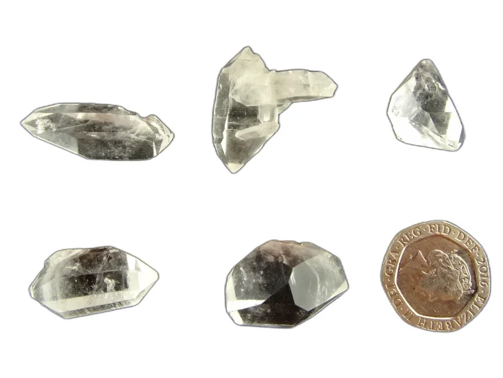 (image for) Clear Quartz: crystals set of 5 - DT