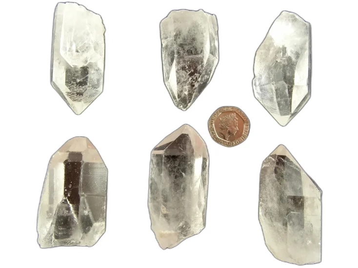 (image for) Clear Quartz: crystals - set of 6 