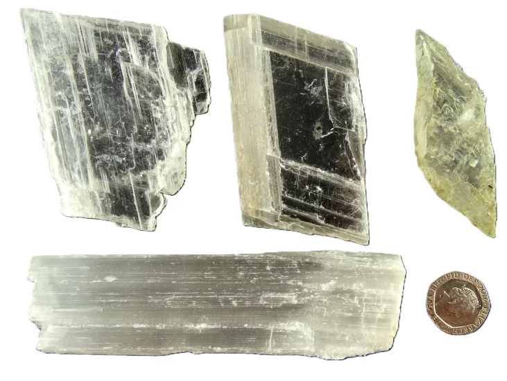 (image for) Selenite: crystal and flats - set of 4