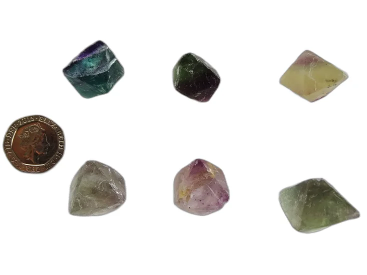 (image for) Fluorite - assorted: crystal octahedrons (medium)