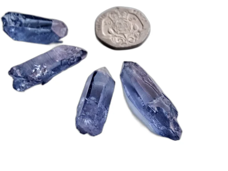 (image for) Tanzine Aura Quartz: crystals (medium)