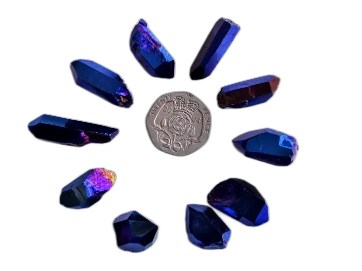 (image for) Cobalt Aura Quartz - AA grade: crystals (small)