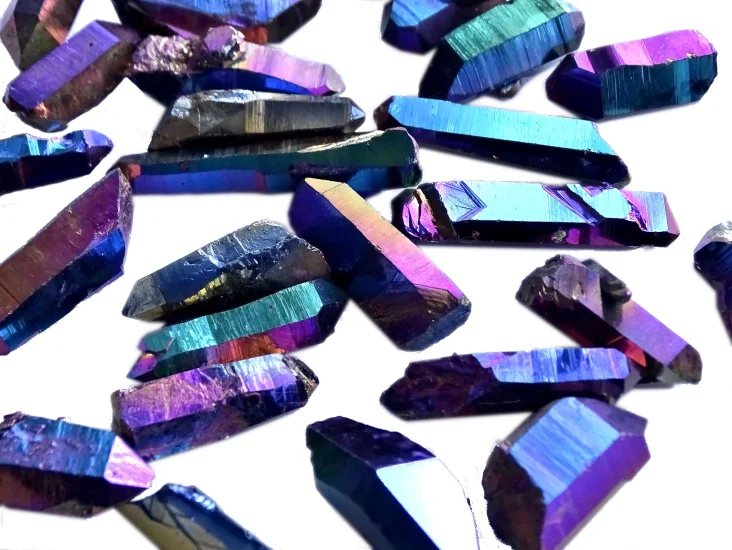 (image for) Flame Aura (Titanium) Quartz: crystals (small)