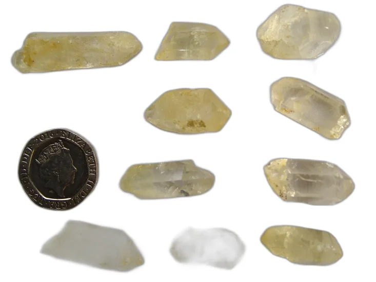 (image for) Citrine - natural: crystals (small) - Wales
