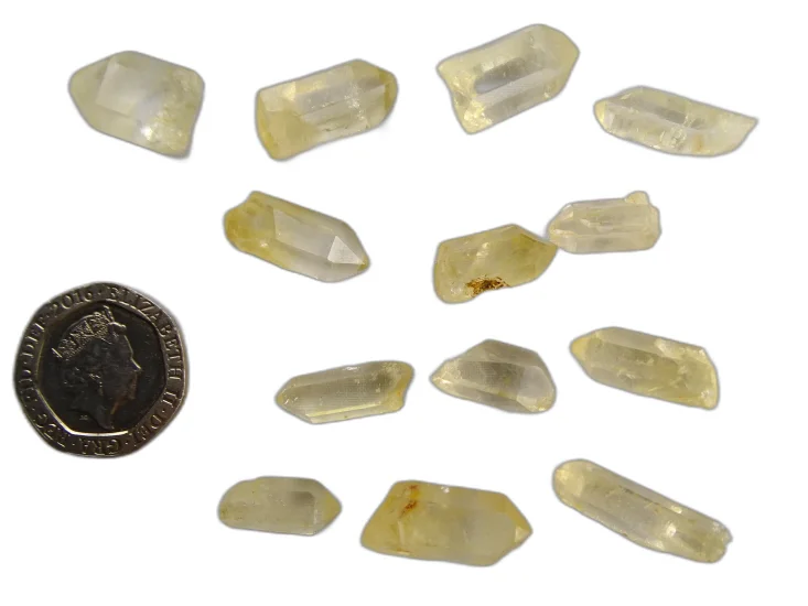 (image for) Citrine - natural: crystals (xsmall) - Wales