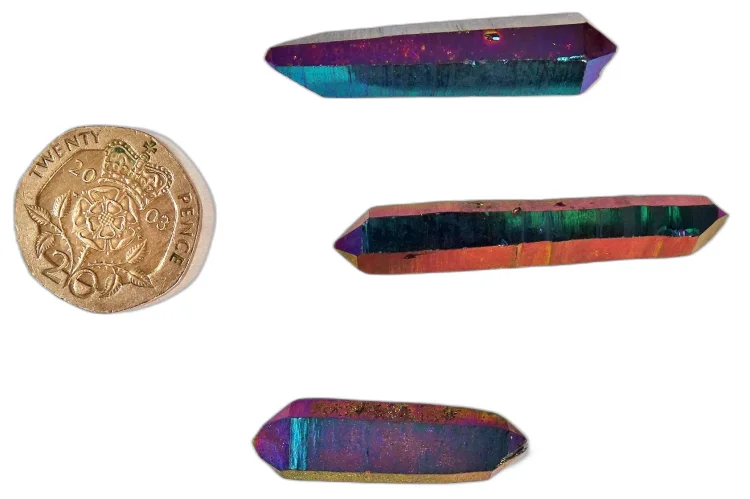 (image for) Flame Aura (Titanium) Quartz: DT crystals (small)