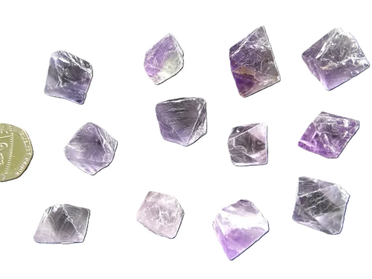 (image for) Fluorite - Purple (pale): crystal octahedrons