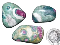 (image for) Fuchsite with Ruby / Kyanite: polished pieces (medium)