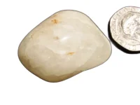 (image for) Sulphur in Quartz: tumbled stones (xlarge)