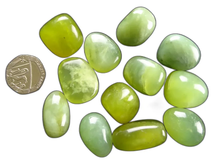 (image for) Jade - Bowenite: tumbled stones (New Zealand)