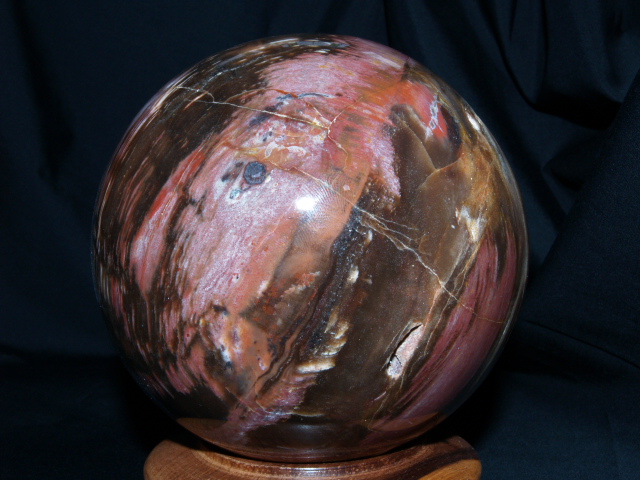 (image for) Petrified (Fossilised) Wood: sphere - 11.5cm (Madagascar) - Click Image to Close
