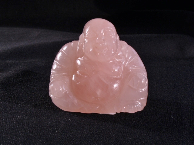 (image for) Rose Quartz: Buddha carving - Click Image to Close