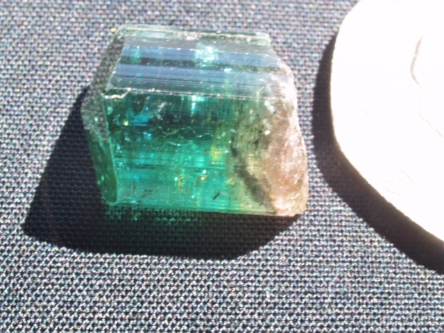 (image for) Tourmaline - Bi-coloured: crystal - Click Image to Close