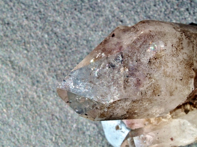 (image for) Smoky Quartz / Amethyst (Brandburg): crystal - DT Enhydro - Click Image to Close