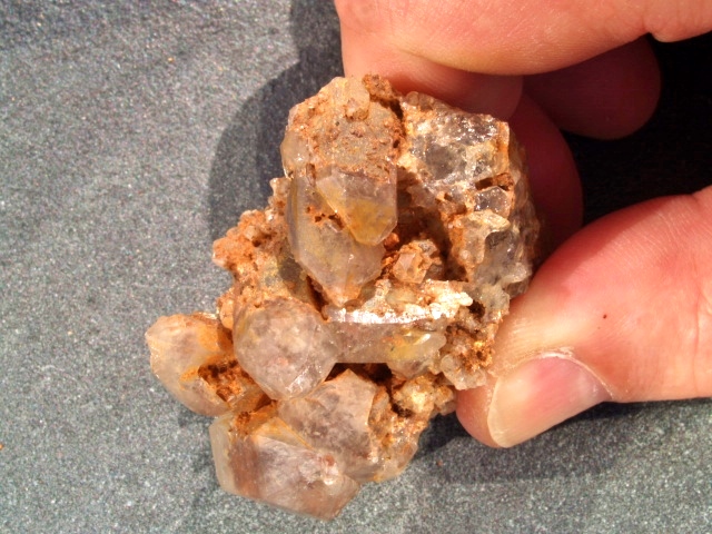 (image for) Orange River Quartz: crystal cluster - Phantom (Africa) - Click Image to Close