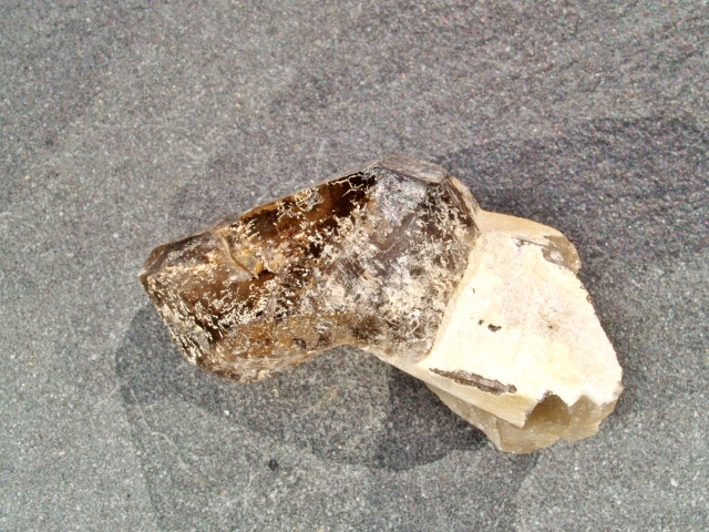 (image for) Smoky Quartz: crystal - DT Elestial Sceptre (Namibia) - Click Image to Close