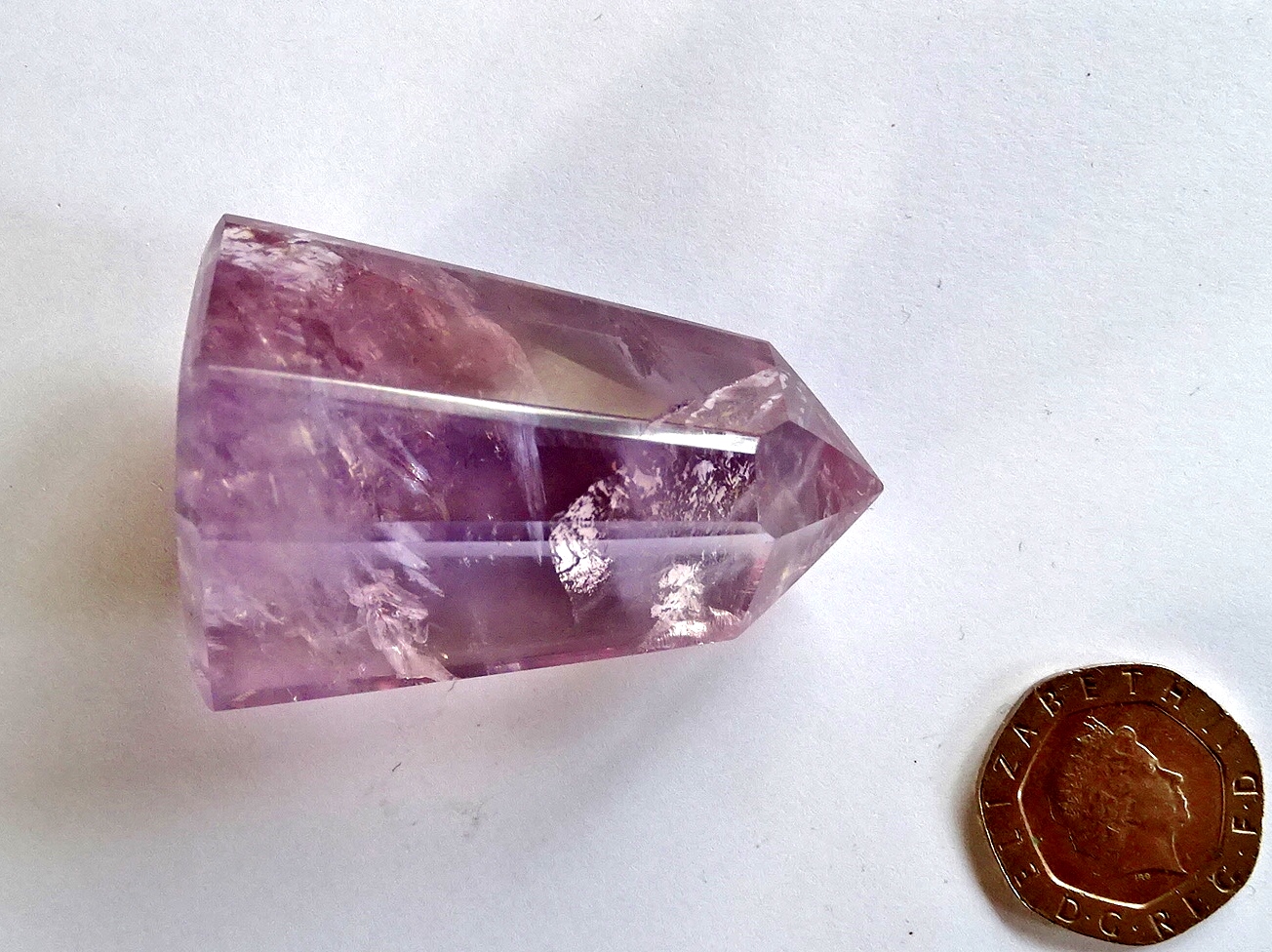 (image for) Amethyst: polished point (Brazil) - Click Image to Close