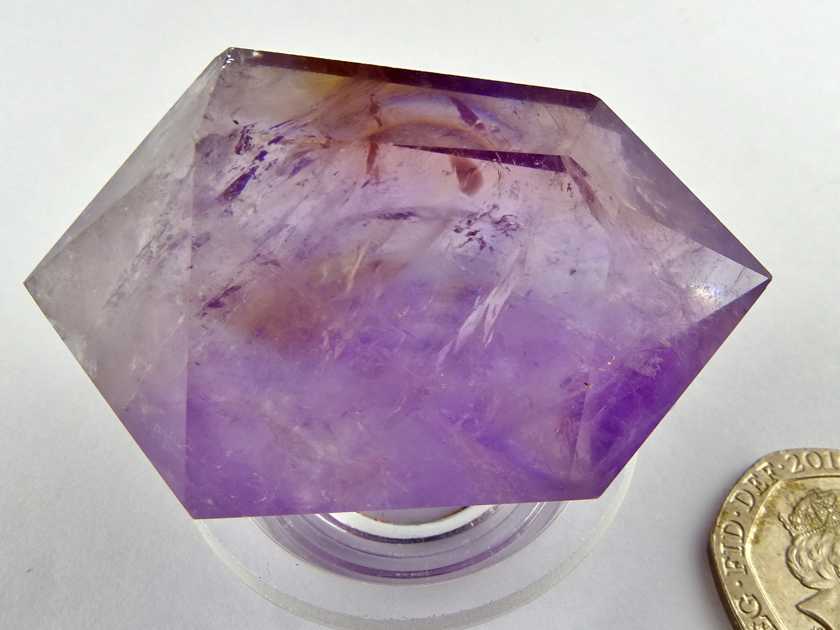 (image for) Ametrine: polished point - DT (Bolivia) - Click Image to Close