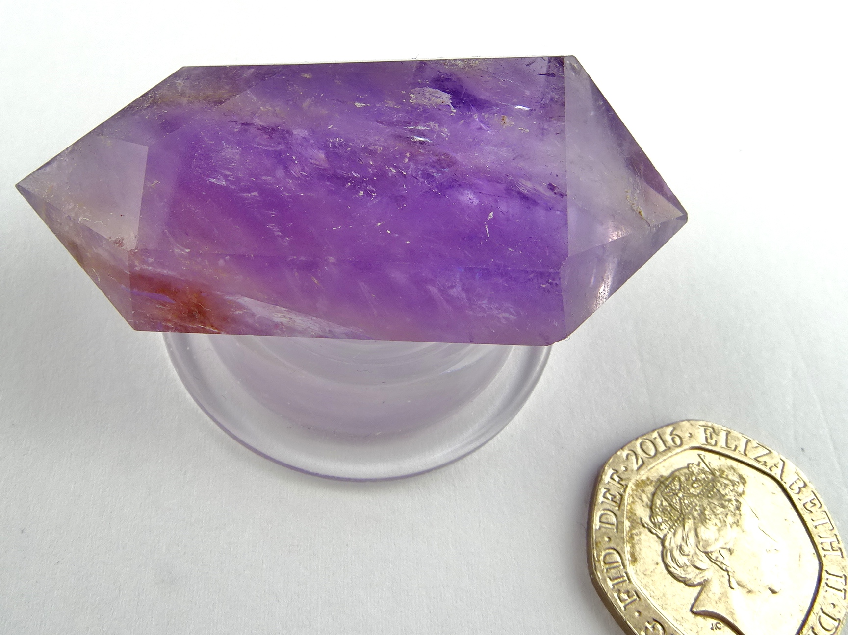 (image for) Amethyst: polished point - DT (Brazil) - Click Image to Close