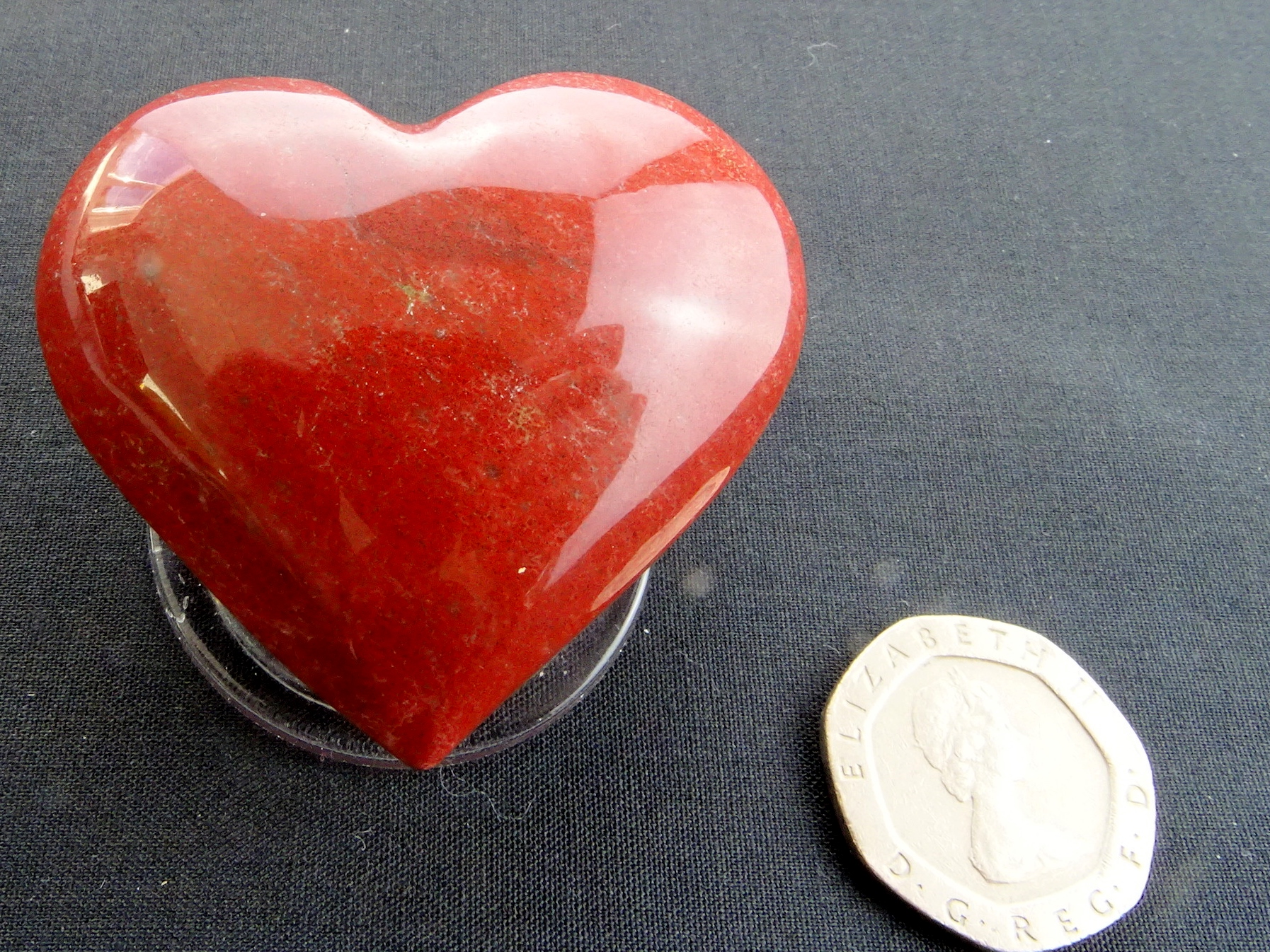 (image for) Red Jasper: heart - Click Image to Close